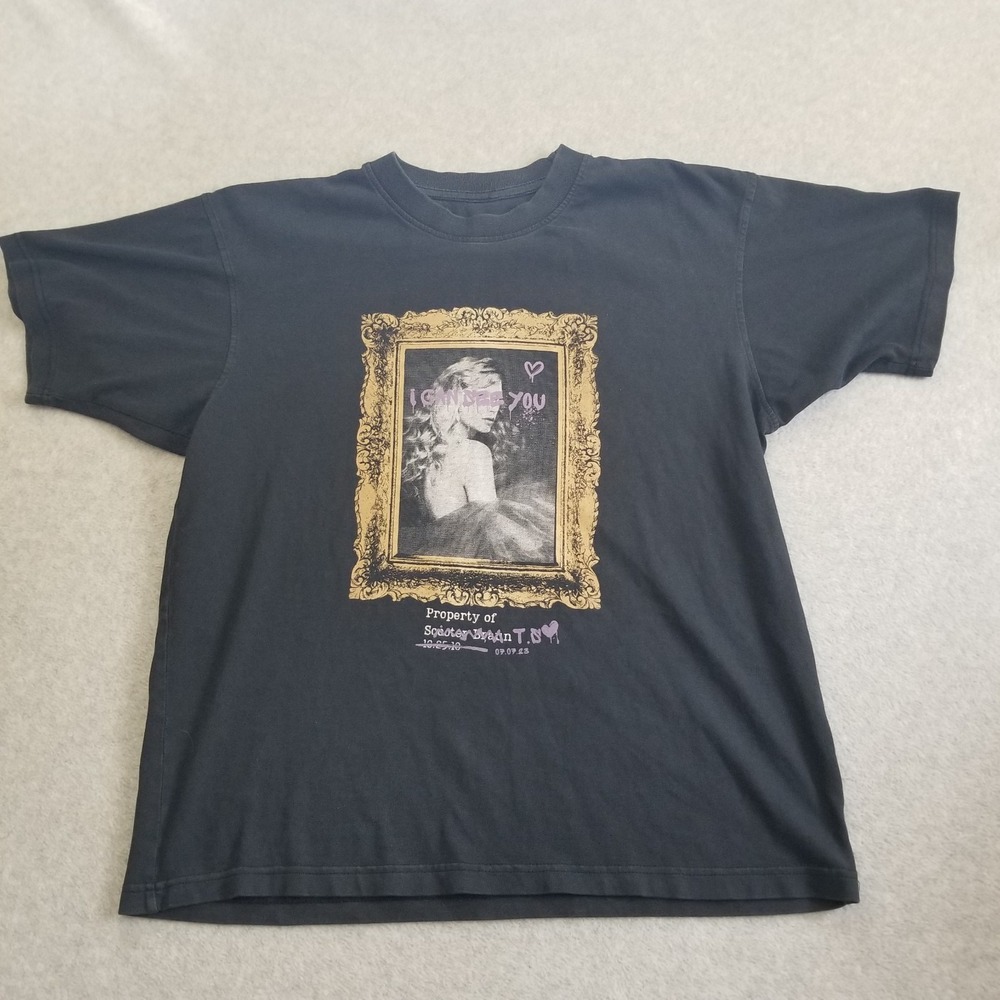 Taylor Swift Shirt Mens Large Black Speak Now TV I Can See You Graphic Concert